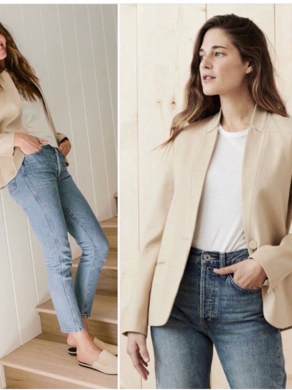 Jenni Kayne Boy Blazer Natural Size Small